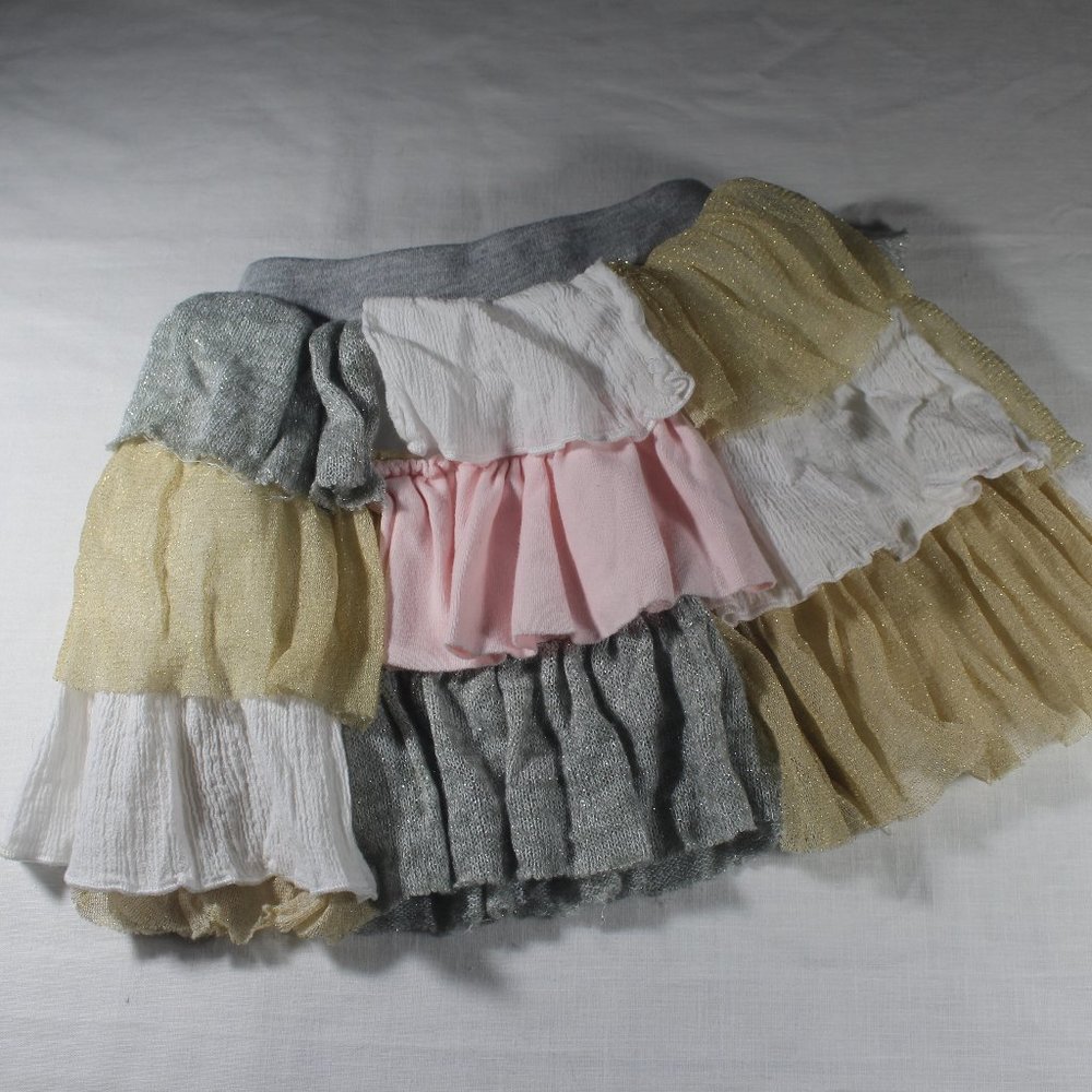 3T Mudpie layered ruffle Boho Style Skirt